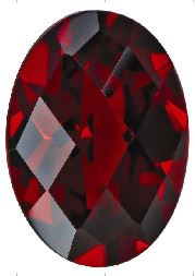 Hydrothermal Ruby - Oval Checkerboard