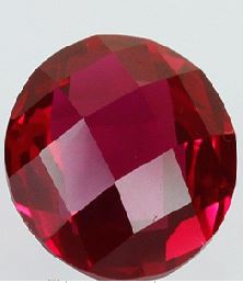 Hydrothermal Ruby - Round Checkerboard