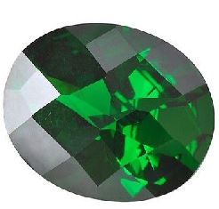 Lab Created Emerald - Oval Checkerboard