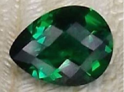 Lab Created Emerald - Pear Checkerboard