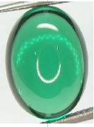 Lab created Emerald - Light - Oval Cabochon