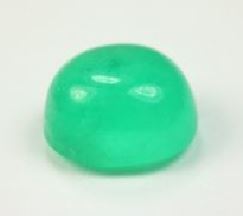 Lab created Emerald - Light - Round Cabochon