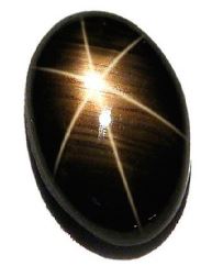 Natural Black Star Sapphire - Oval Cabochon