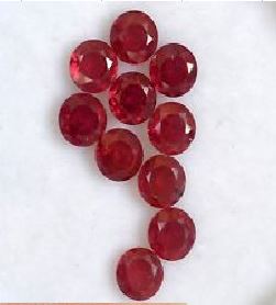 Natural Glass Filling Ruby-Round