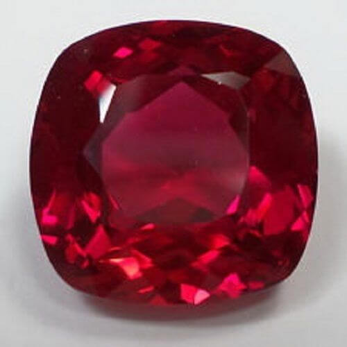 hydrothermal Rubellite - cushion