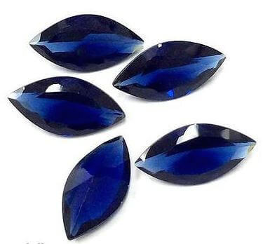 Cubic Zirconia Blue Sapphire, Marquise