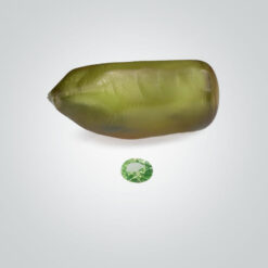 Lab Created Yellowish Green# 131 Rough