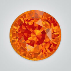 Natural Orange Sapphire, Round AA