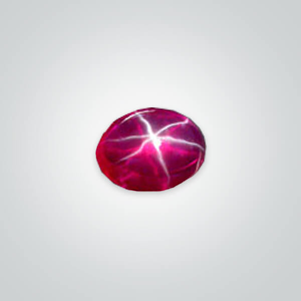 Lab Created Transparent Star Ruby Oval Cabochon