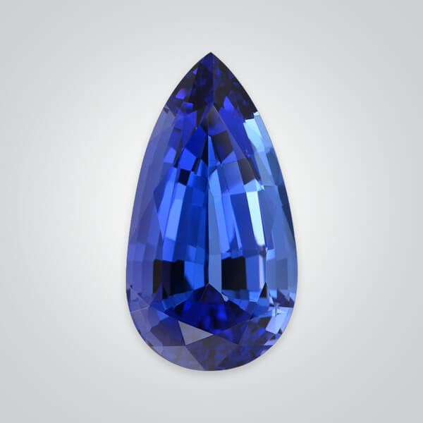 Lab Created Pulled Czochralski Blue Sapphire, Pear