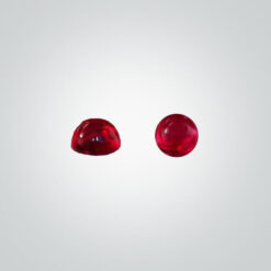 Lab Created Hydrothermal Ruby, Round Cabochon