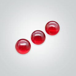 Lab Created Pulled Czochralski Ruby, Round Cabochon