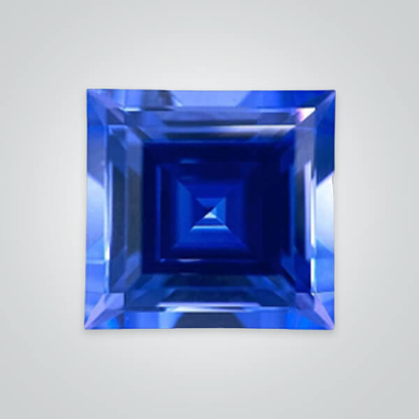Lab Created Pulled Czochralski Blue Sapphire, Square