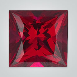 Lab Created Pulled Czochralski Ruby, Square