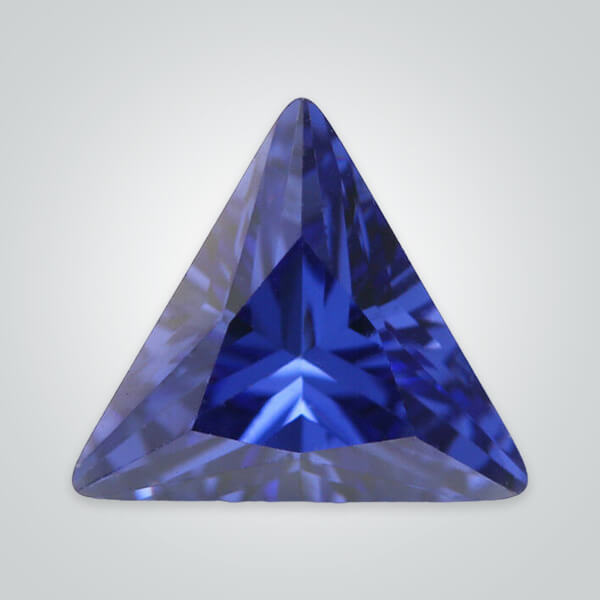 Lab Created Pulled Czochralski Blue Sapphire, Triangle