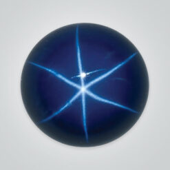 Lab Created Blue Star Sapphire, Round Cabochon