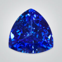 Lab Created Pulled Czochralski Blue Sapphire, Trillion