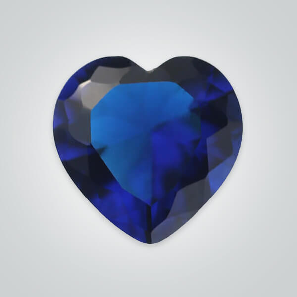 Lab Created Blue Spinel# 113, Heart