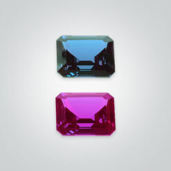 Lab Created Pulled Czochralski Alexandrite (Color Change), Emerald