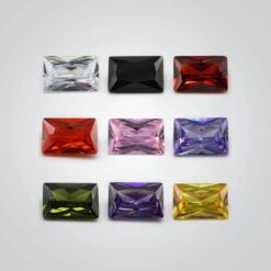 Cubic Zirconia Multi-Color Mixed Lot Normal, Baguette