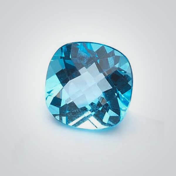 Cubic Zirconia Blue Topaz, Cushion