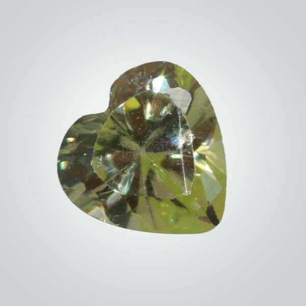 Cubic Zirconia Peridot, Heart