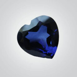 Cubic Zirconia Blue Sapphire, Heart