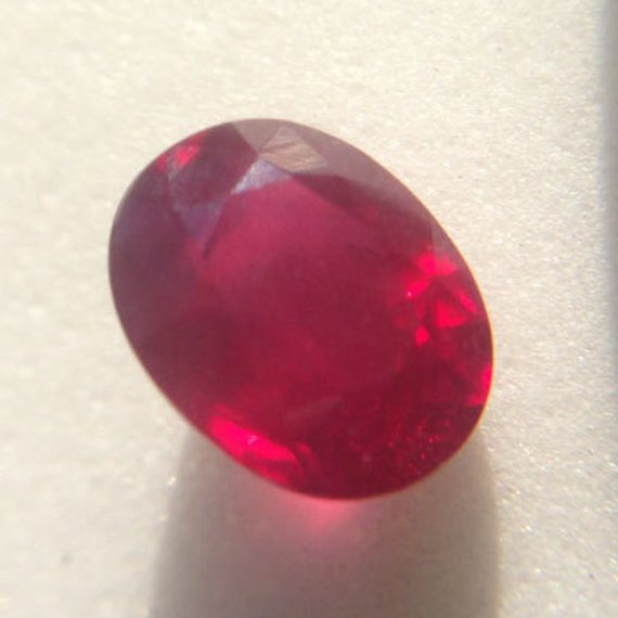 Natural Glass Filling Ruby