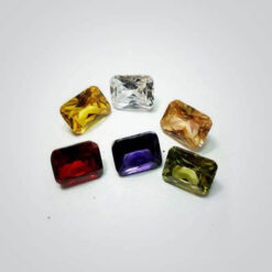 Cubic Zirconia Multi-Color Mixed Lot Normal, Octagon