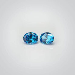 Cubic Zirconia Swiss Blue Topaz, Oval