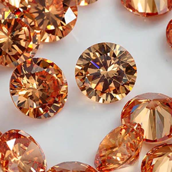 AAA Quality Champagne Cubic Zirconia Stones – Round, Various Sizes (1.5mm – 25mm)
