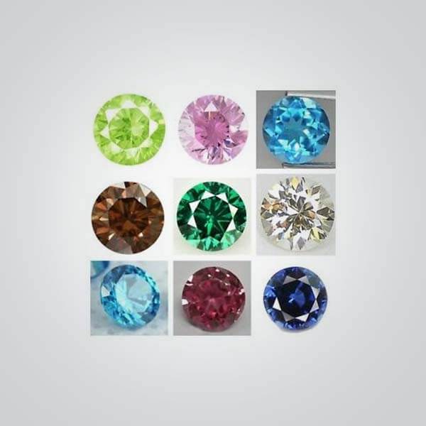Cubic Zirconia Multi-Color Mixed Lot Special Color, Round