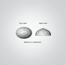 Cubic Zirconia Tanzanite, Round Rose Cut (Flat Bottom)