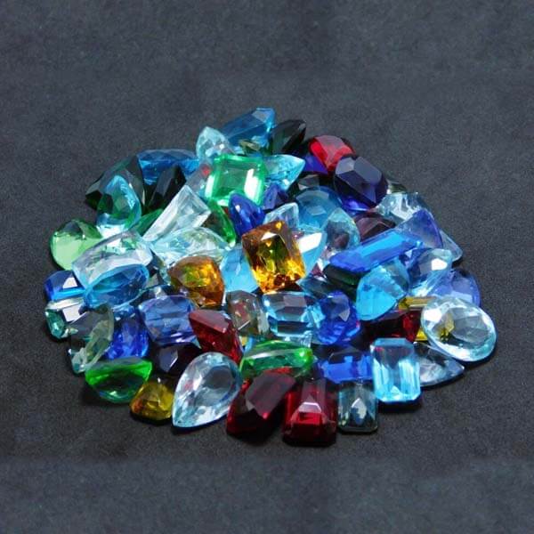 Cubic Zirconia Multi-Color Mixed Lot Normal, Square