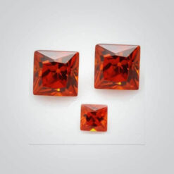 Cubic Zirconia Orange, Square