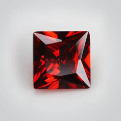 Cubic Zirconia Red, Square