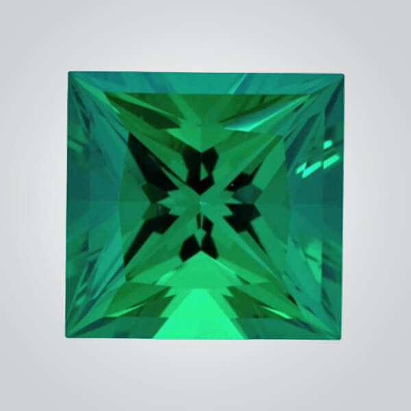 Lab Created Colombian Emerald (Inclusions), Square
