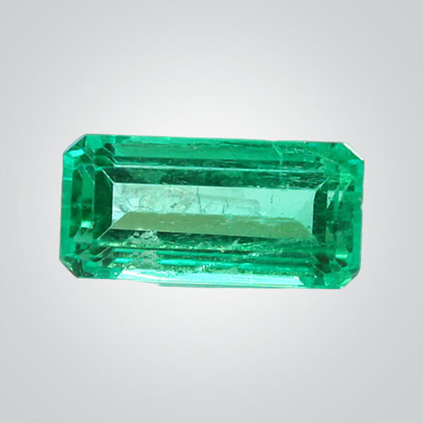 Lab Created Colombian Emerald (Inclusions), Baguette