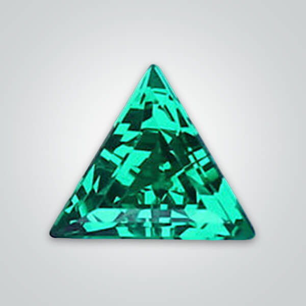 Lab Created Colombian Emerald (Inclusions), Triangle