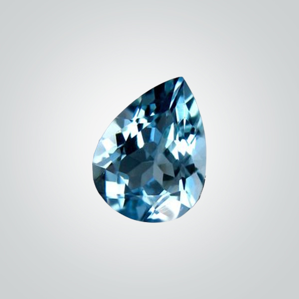 Lab Created Aquamarine Dark# 106, Pear