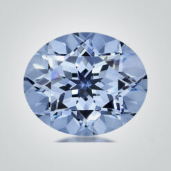 Lab Created Pulled Czochralski Cornflower Blue Sapphire, Round