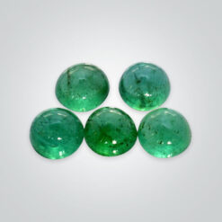 Natural Emerald, Round Cabochon A