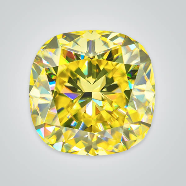 Yellow Moissanite, Cushion