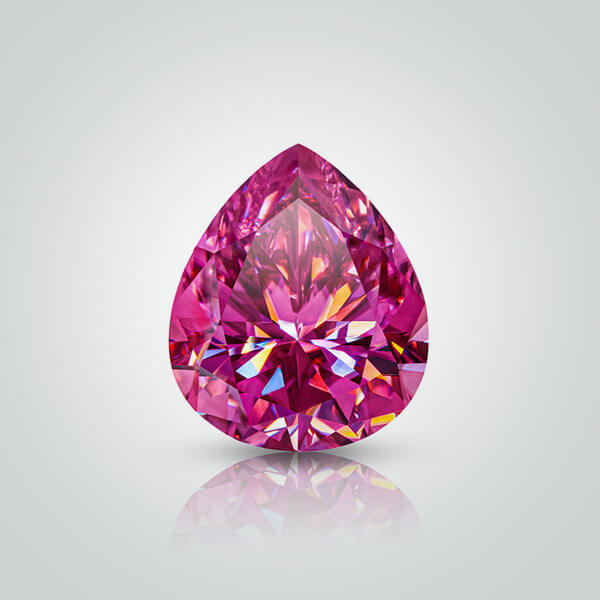 Pink Moissanite, Pear
