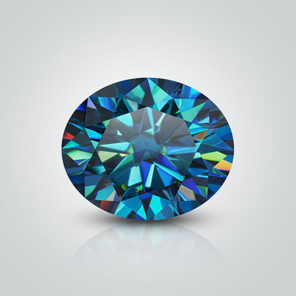 Blue Moissanite, Round