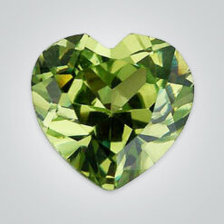 Lab Created Peridot Quartz, Heart