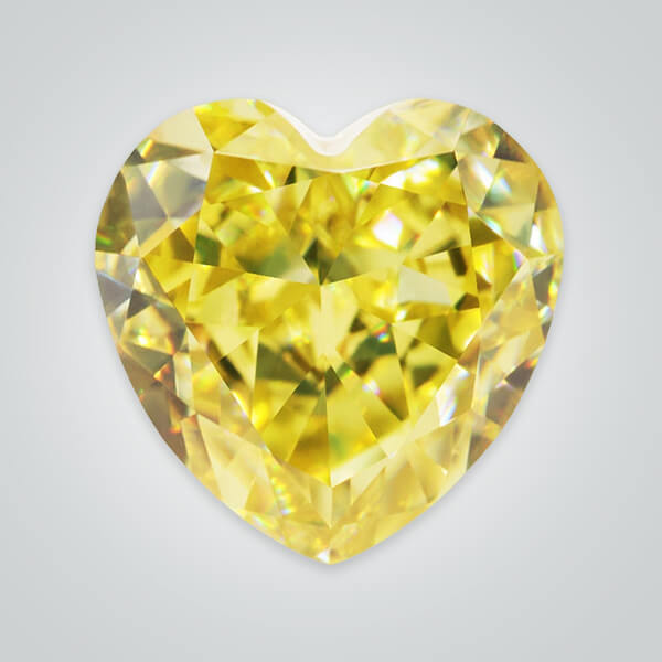 Yellow Moissanite,Heart