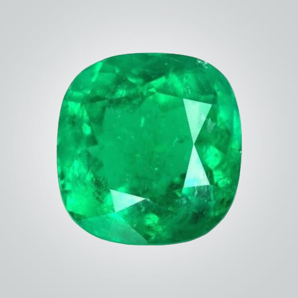 Lab Created Colombian Emerald (Inclusions), Round Checkerboard