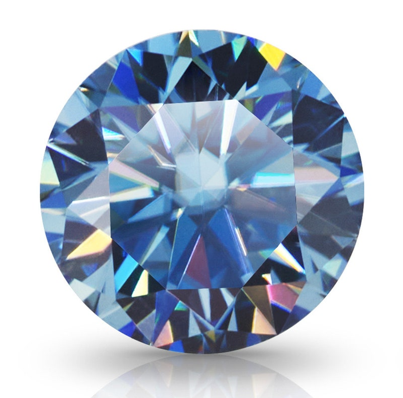 Blue Moissanite