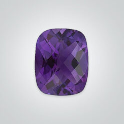 Natural African Amethyst, Elongated Cushion Checkerboard